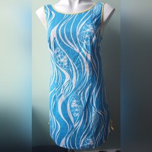 Delia shift Dress Lilly Pulitzer Resort White Joe Fish size 4